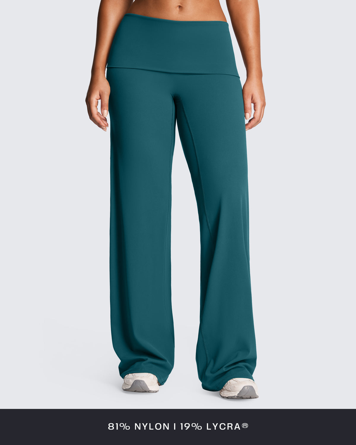 Aoxjox "Athlenza" Fold-Over Wide Leg Bottoms 31"/33"/35"