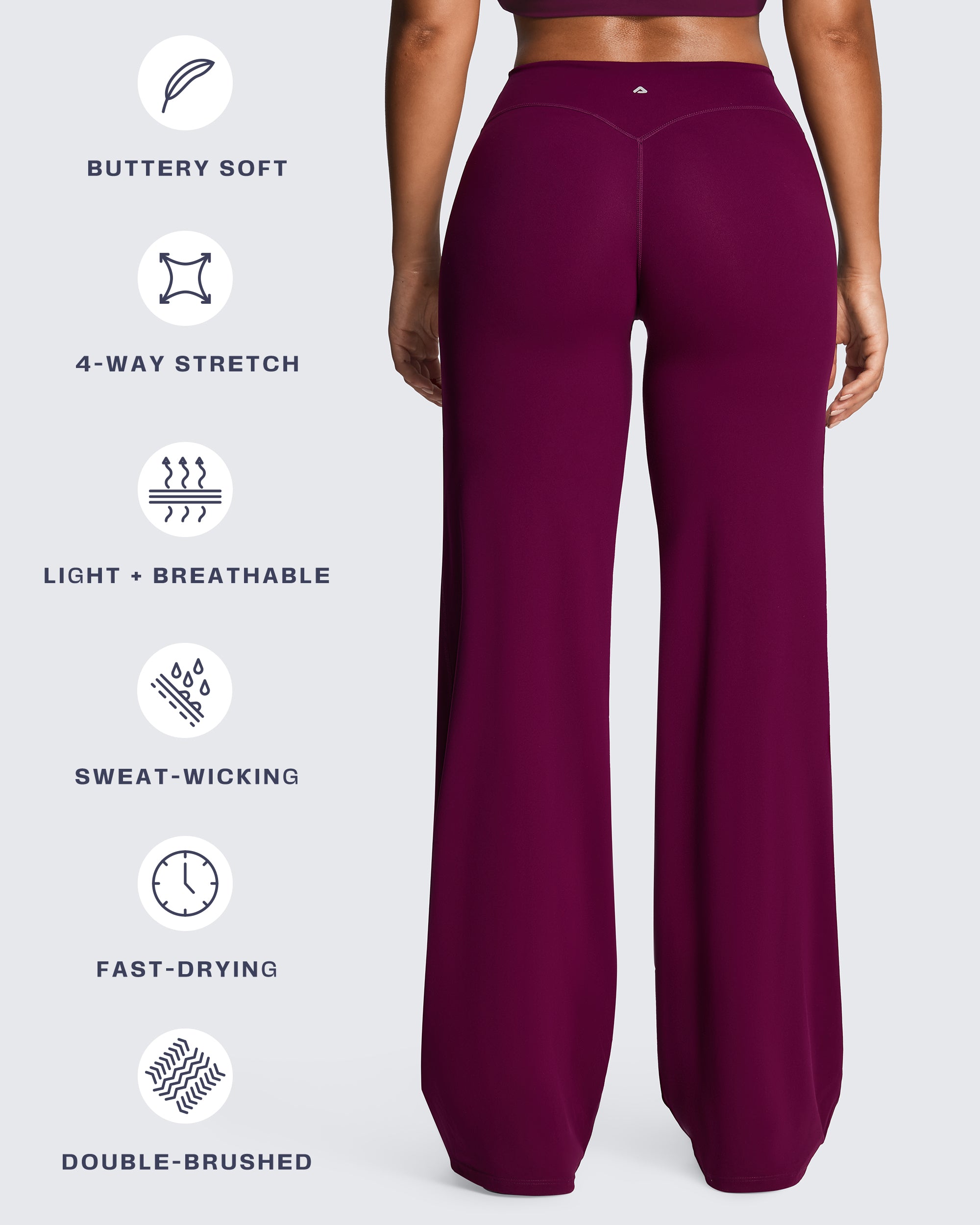 Aoxjox "Athlenza" Wide Leg Bottoms 31''/33''/35''