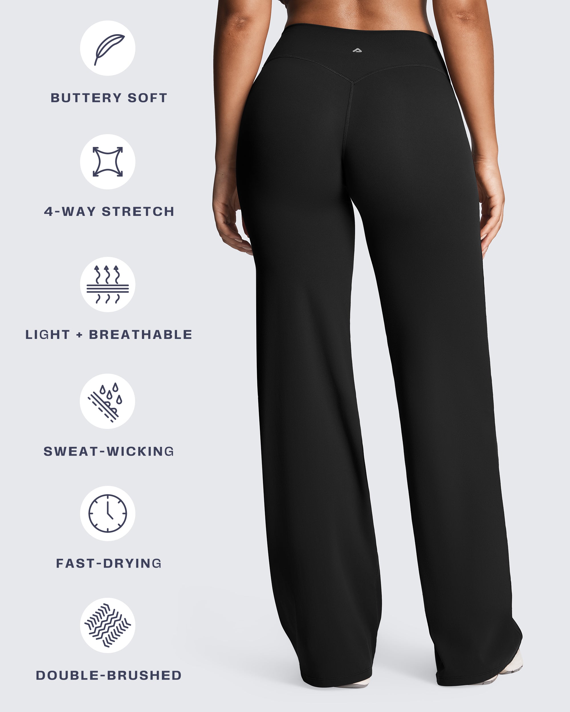 Aoxjox "Athlenza" Wide Leg Bottoms 31''/33''/35''