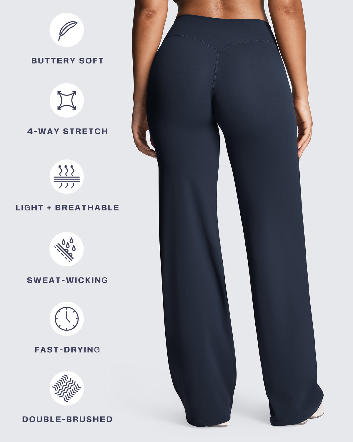 Aoxjox "Athlenza" Wide Leg Bottoms 31''/33''/35''