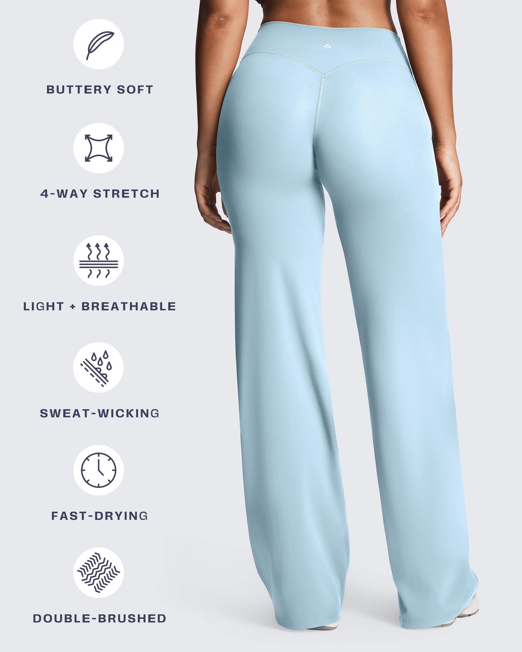 Aoxjox "Athlenza" Wide Leg Bottoms 31''/33''/35''