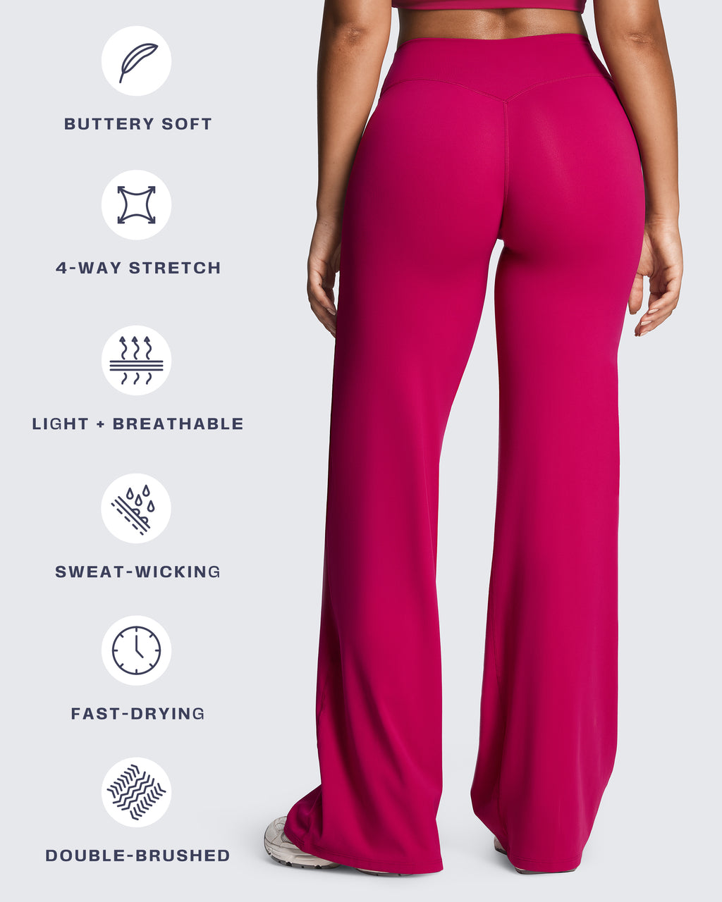 Aoxjox "Athlenza" Wide Leg Bottoms 31''/33''/35''