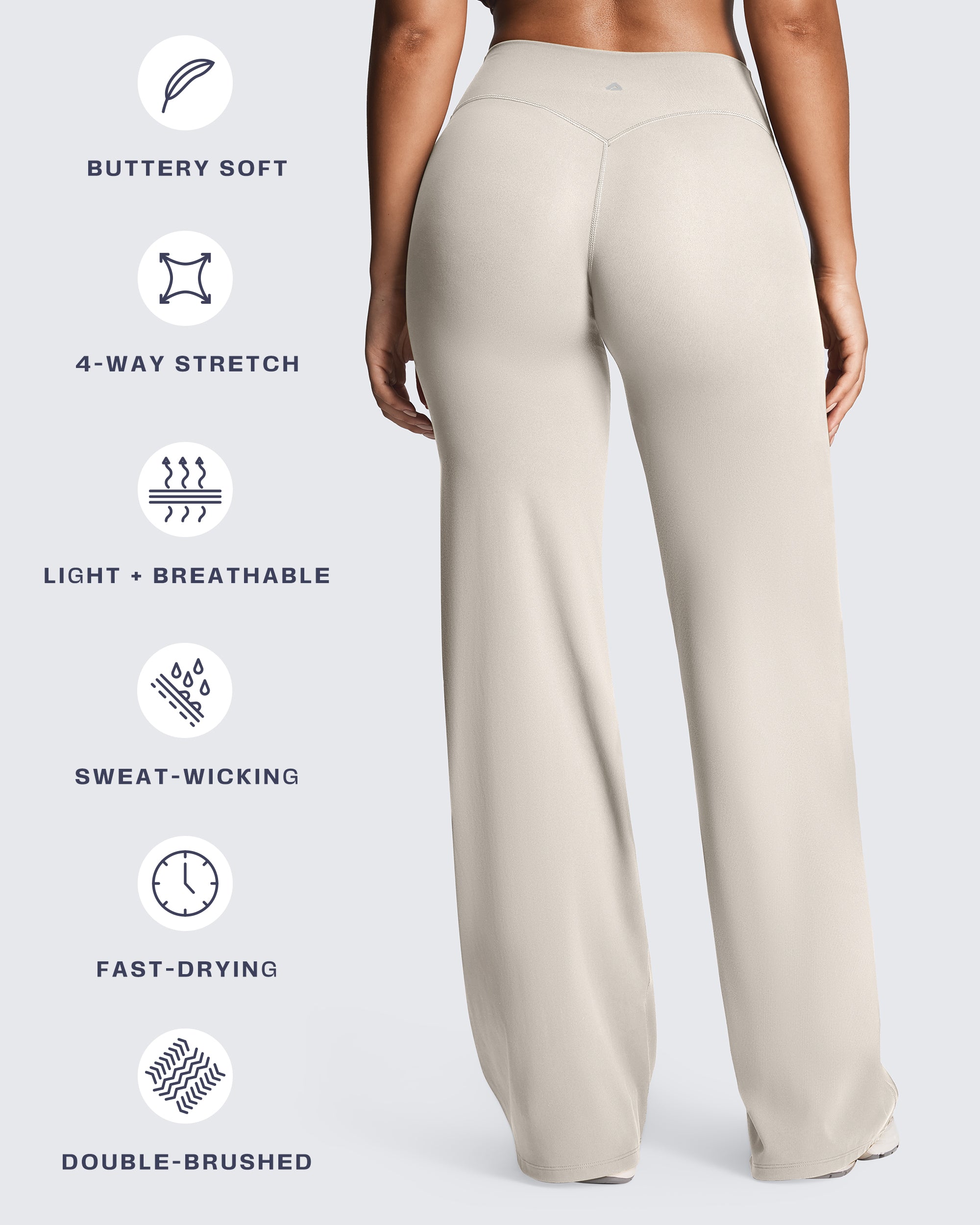 Aoxjox "Athlenza" Wide Leg Bottoms 31''/33''/35''