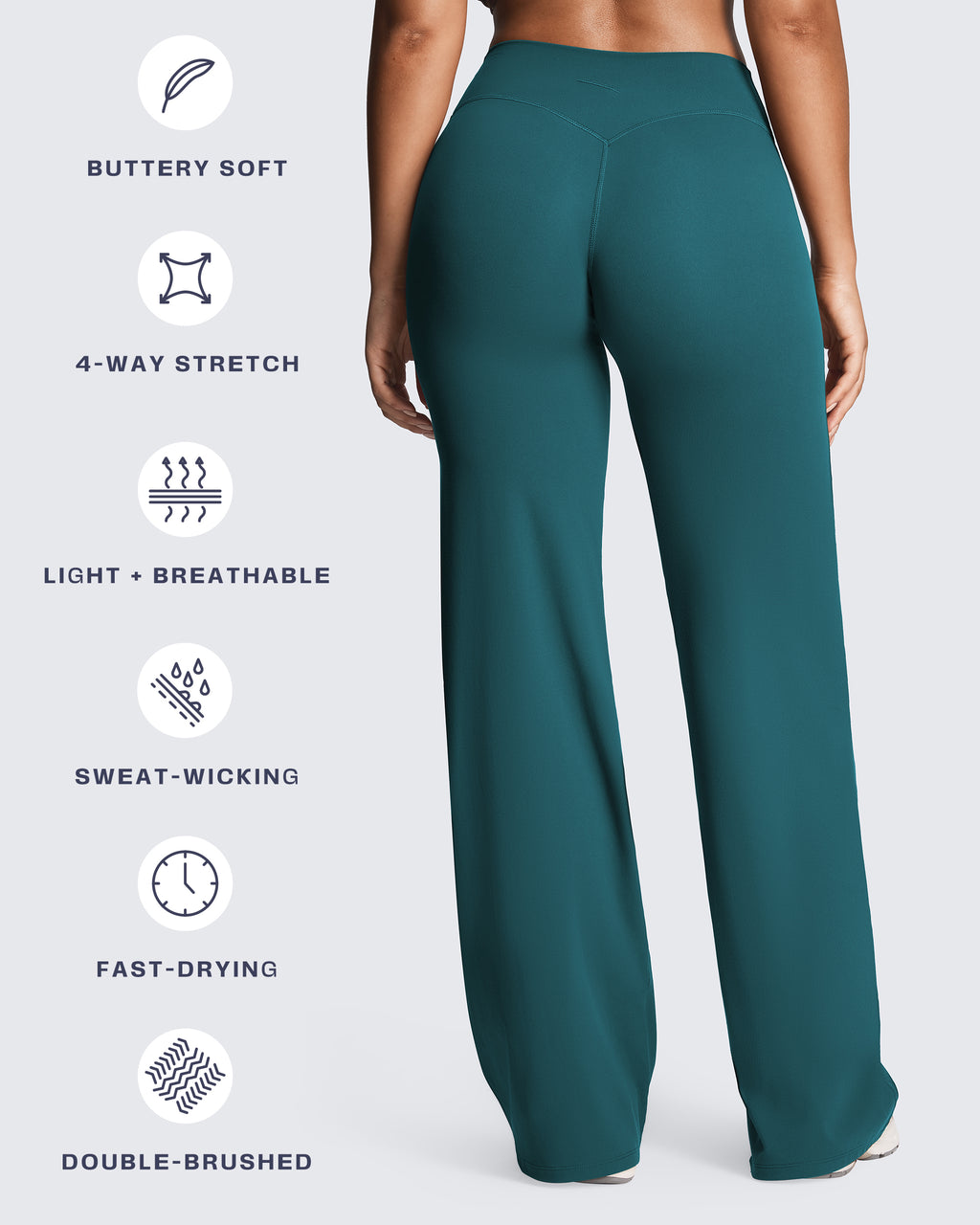 Aoxjox "Athlenza" Wide Leg Bottoms 31''/33''/35''