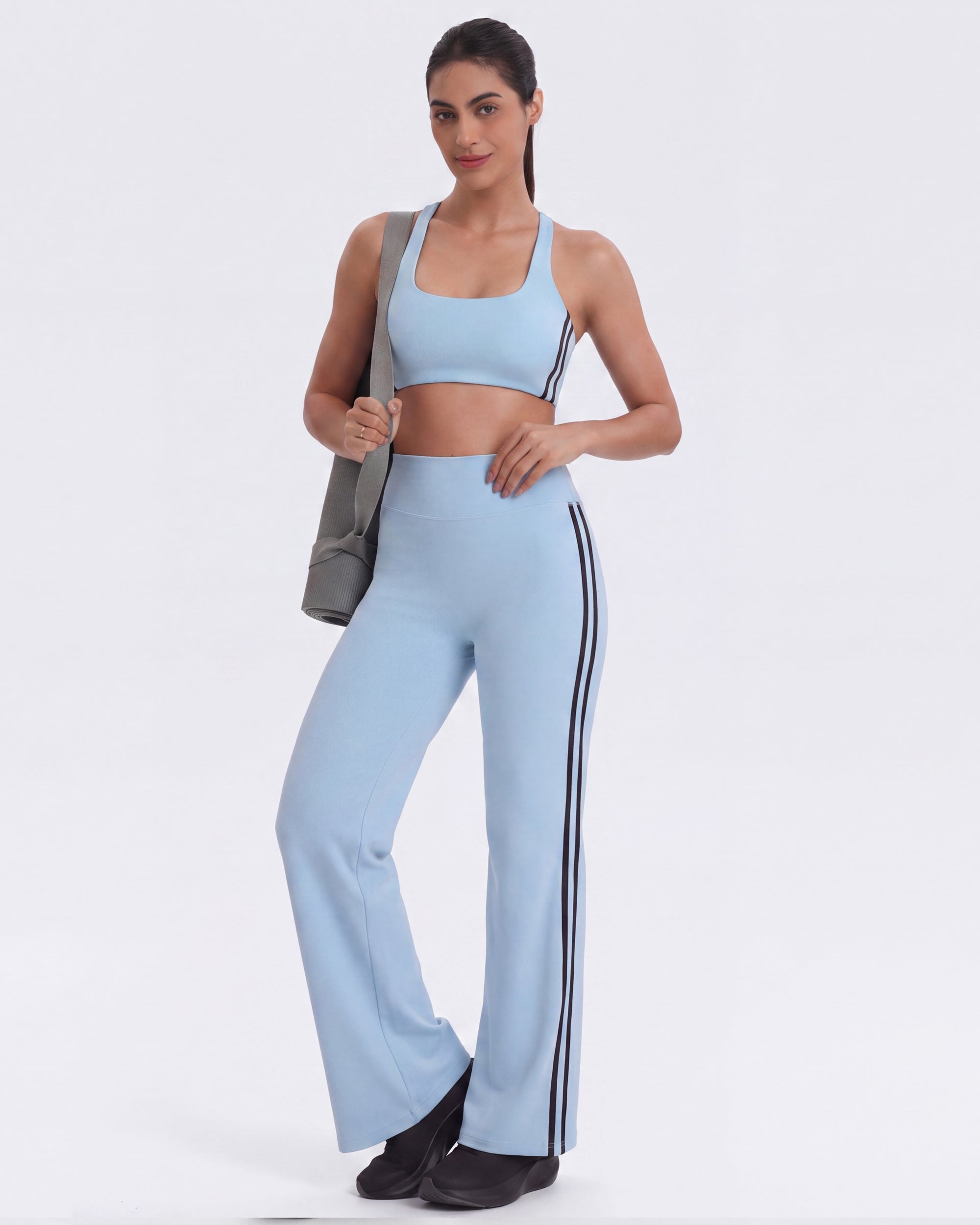 Aoxjox "Sporty" Striped Staright Pants 31.5"