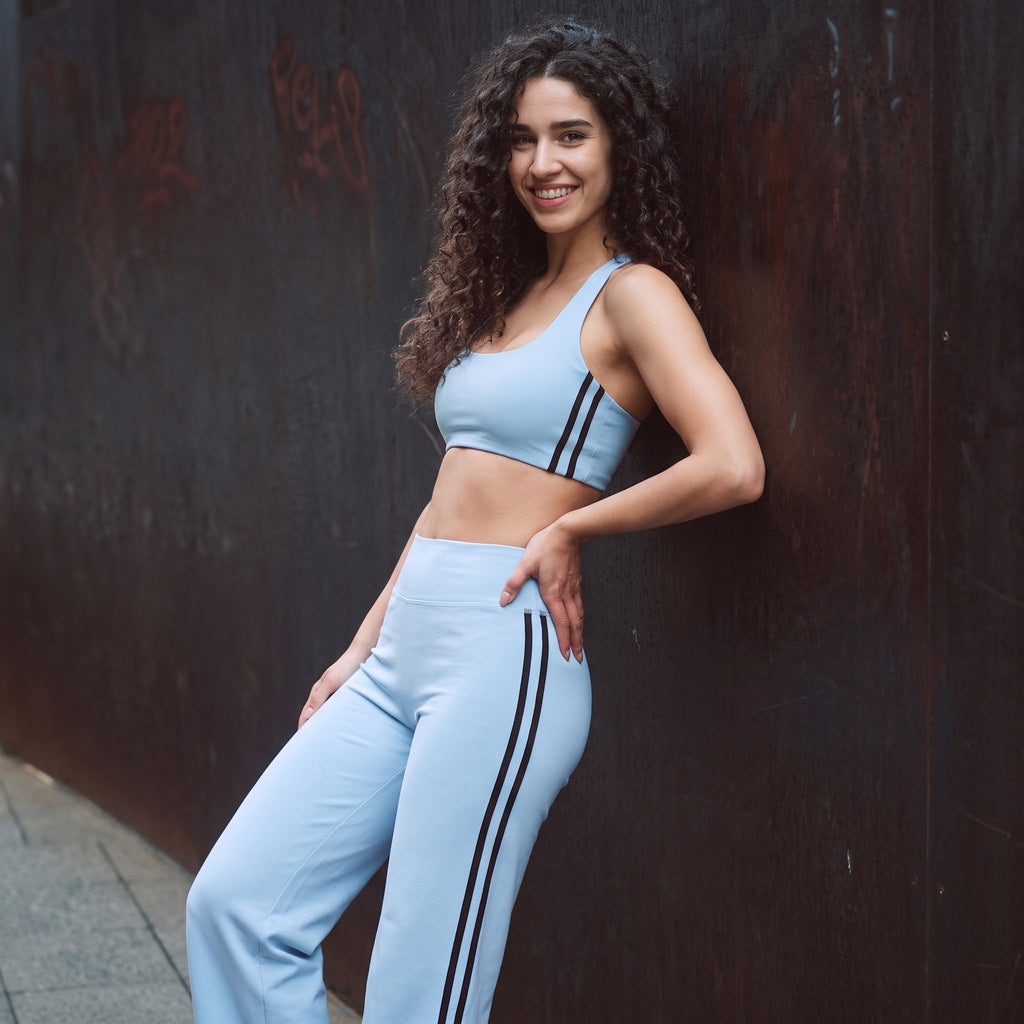 Aoxjox "Sporty" Striped Staright Pants 31.5"