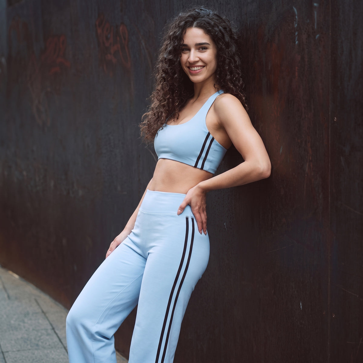 Aoxjox "Sporty" Striped Staright Pants 31.5"