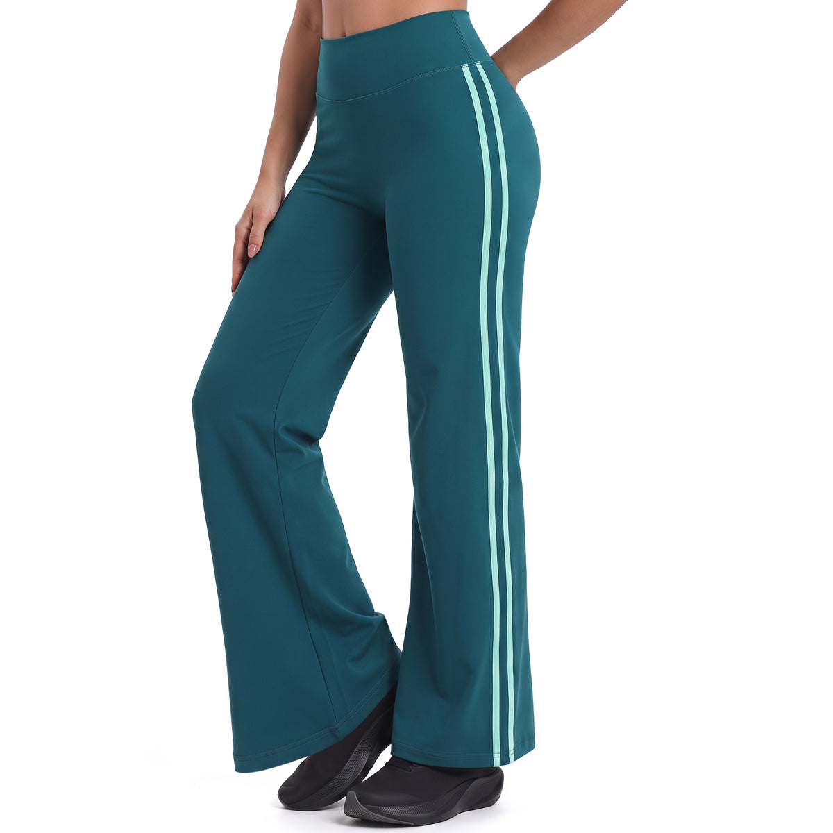Aoxjox "Sporty" Striped Staright Pants 31.5"