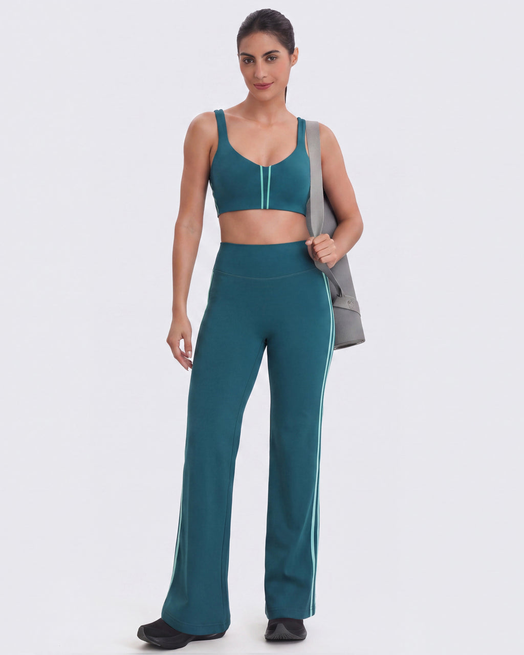 Aoxjox "Sporty" Striped Staright Pants 31.5"