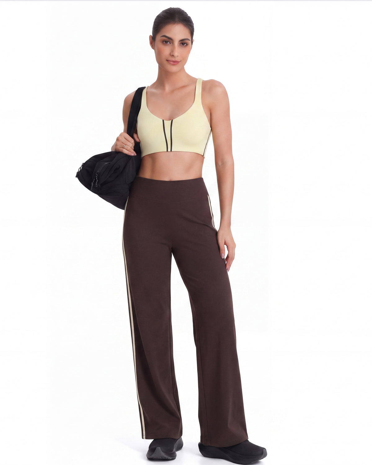Aoxjox "Sporty" Striped Staright Pants 31.5"