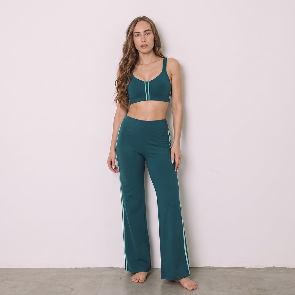 Aoxjox "Sporty" Striped Staright Pants 31.5"