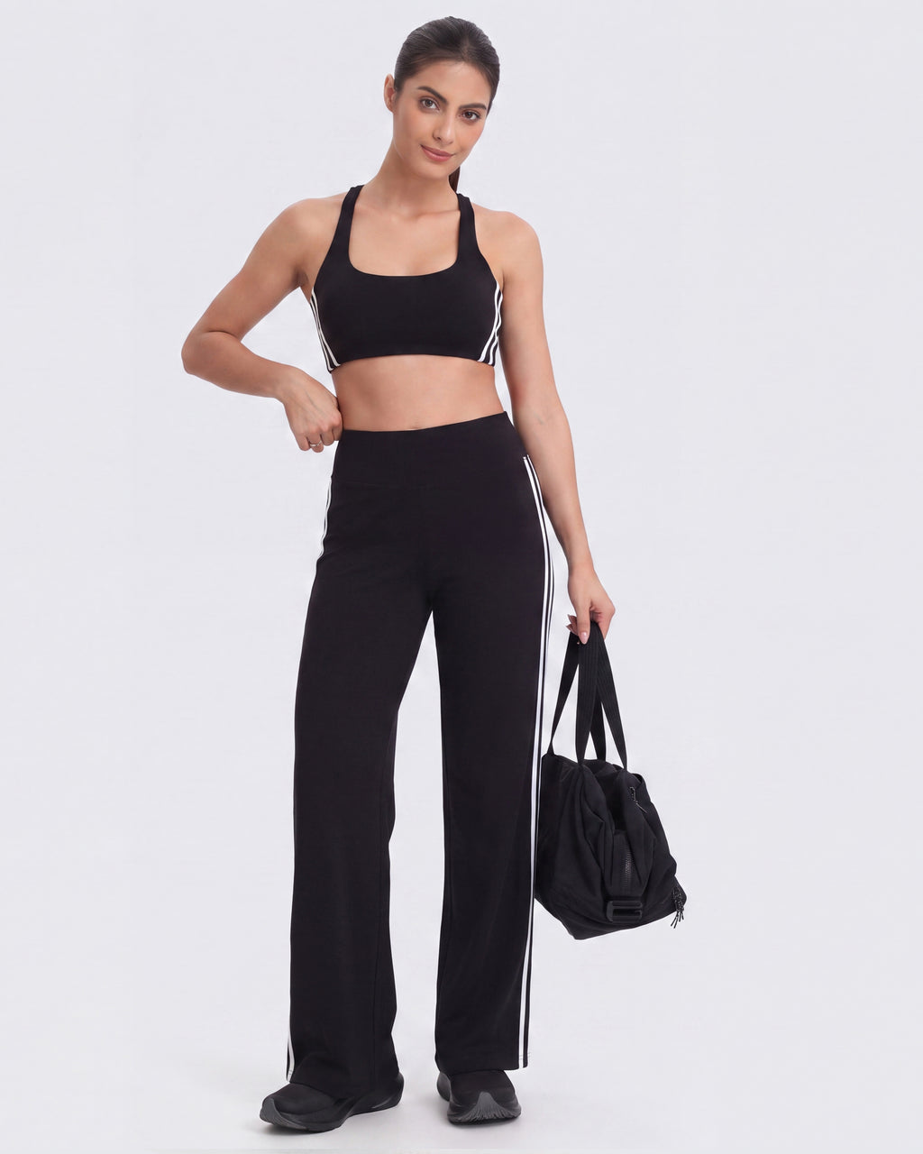 Aoxjox "Sporty" Striped Staright Pants 31.5"