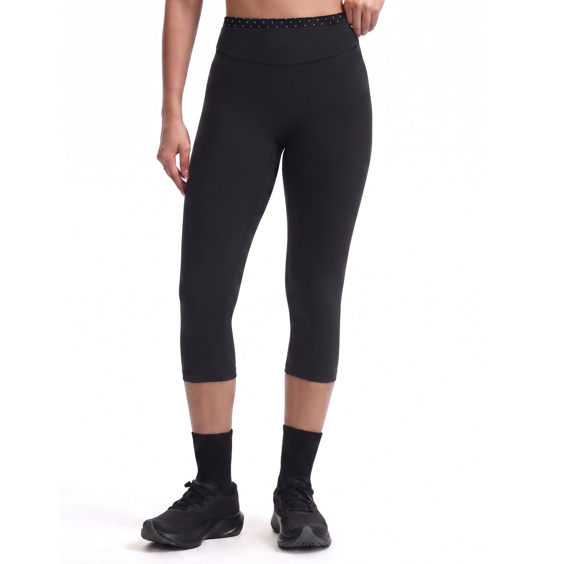 Aoxjox "Dual Core" 17" Capri Layered Waist Leggings