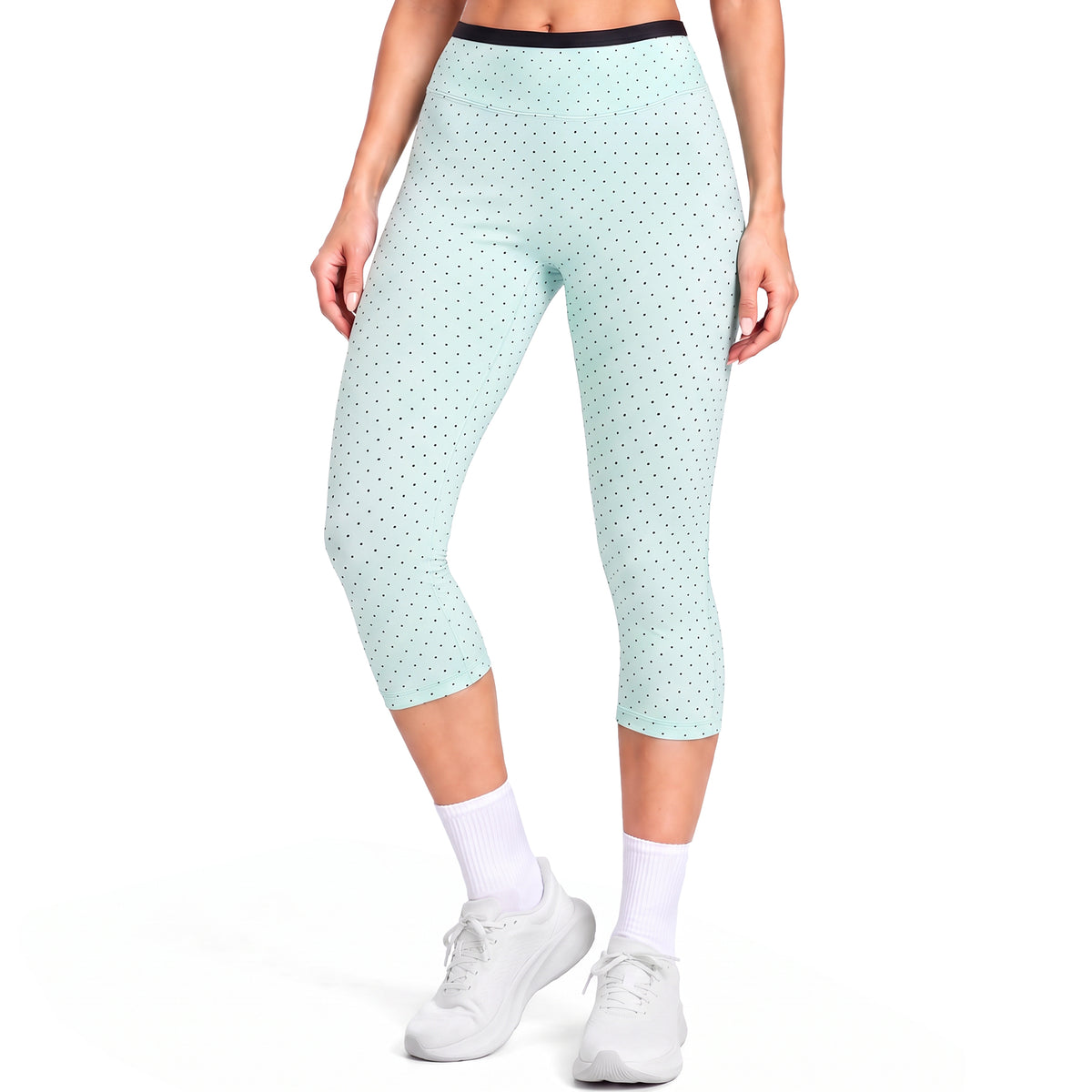 Aoxjox "Dual Core" Capri Layered Waist Leggings  17"