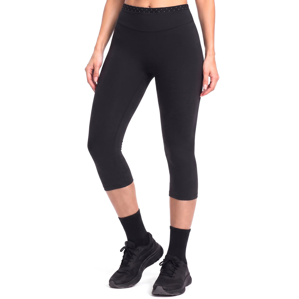 Aoxjox "Dual Core" Capri Layered Waist Leggings  17"