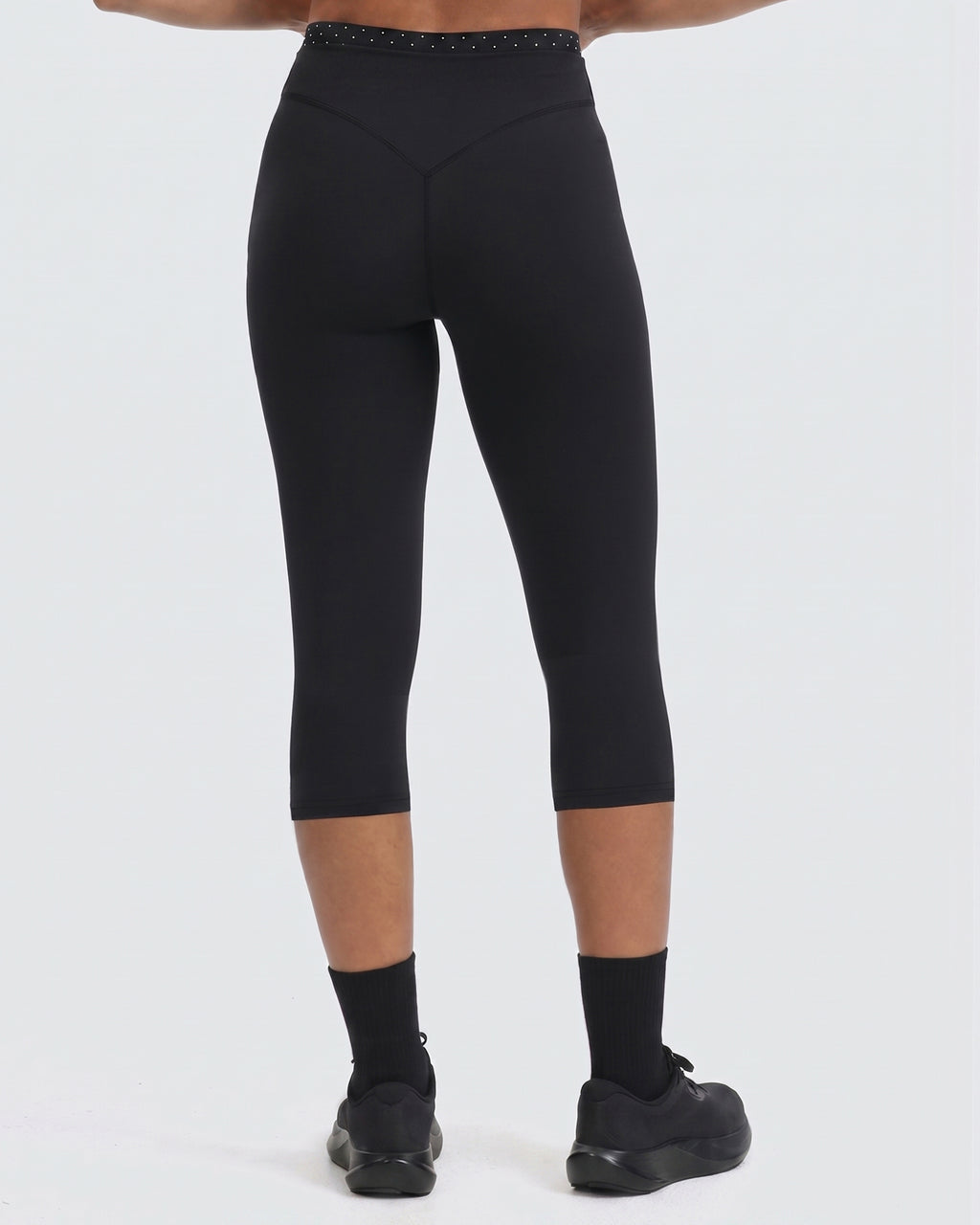 Aoxjox "Dual Core" 17" Capri Layered Waist Leggings