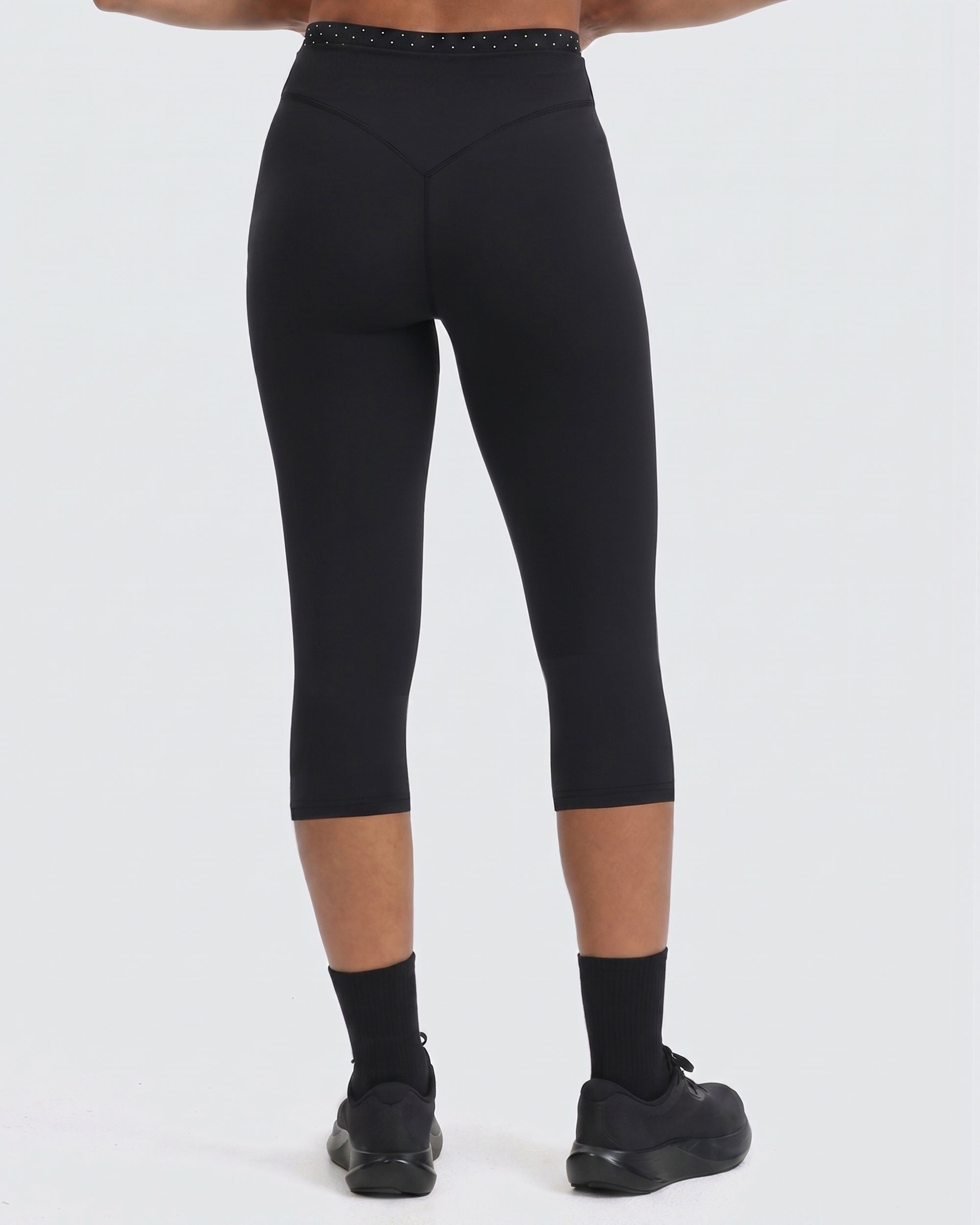 Aoxjox "Dual Core" 17" Capri Layered Waist Leggings