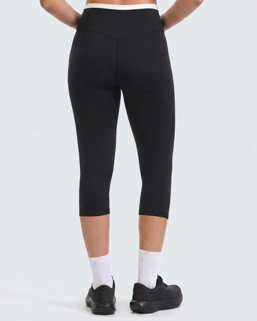 Aoxjox "Dual Core" 17" Capri Layered Waist Leggings