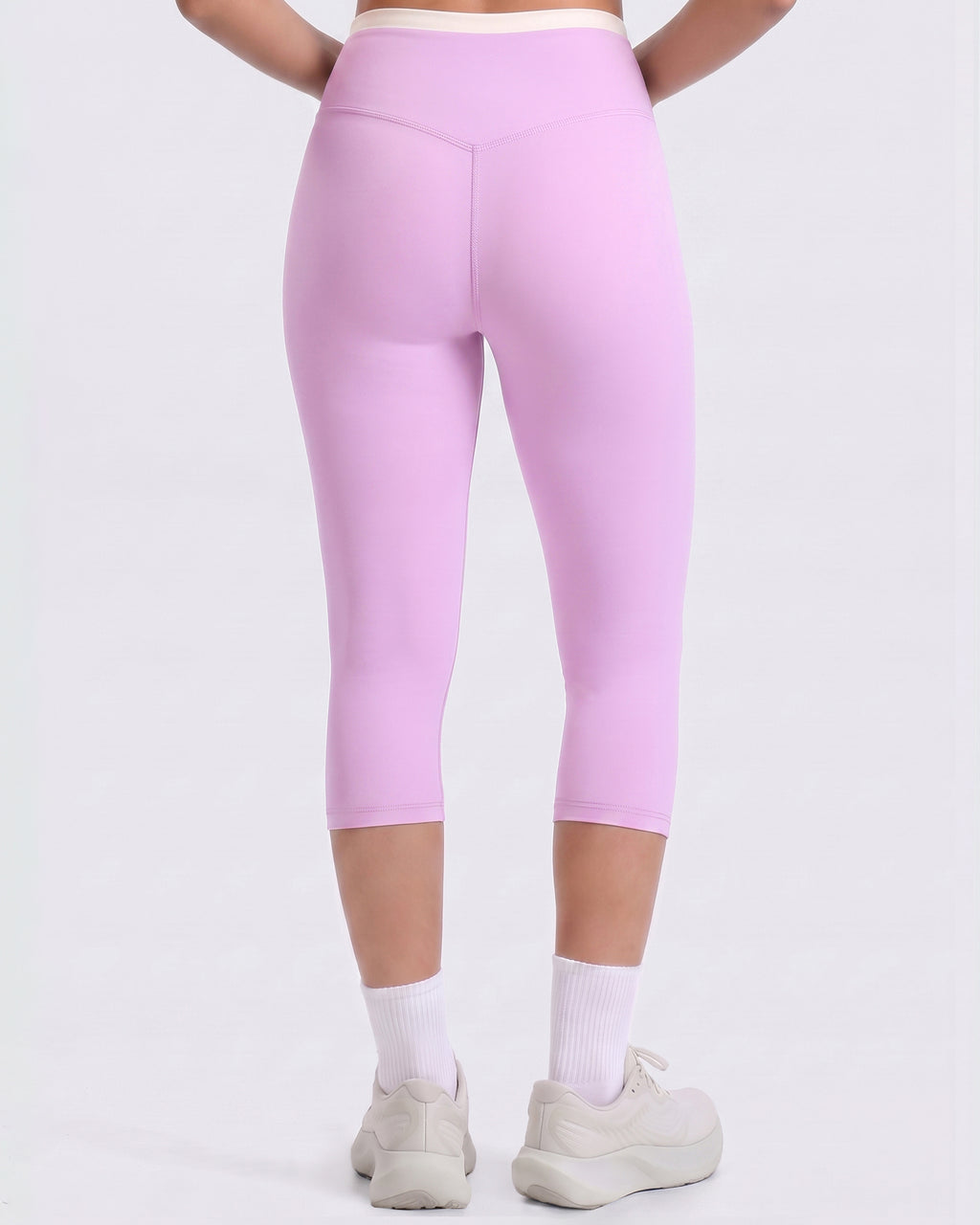 Aoxjox "Dual Core" 17" Capri Layered Waist Leggings