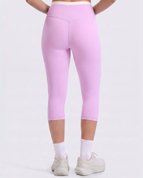 Aoxjox "Dual Core" Capri Layered Waist Leggings  17"