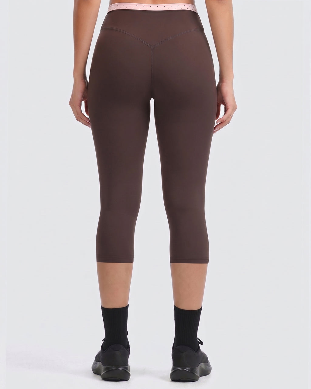 Aoxjox "Dual Core" Capri Layered Waist Leggings  17"