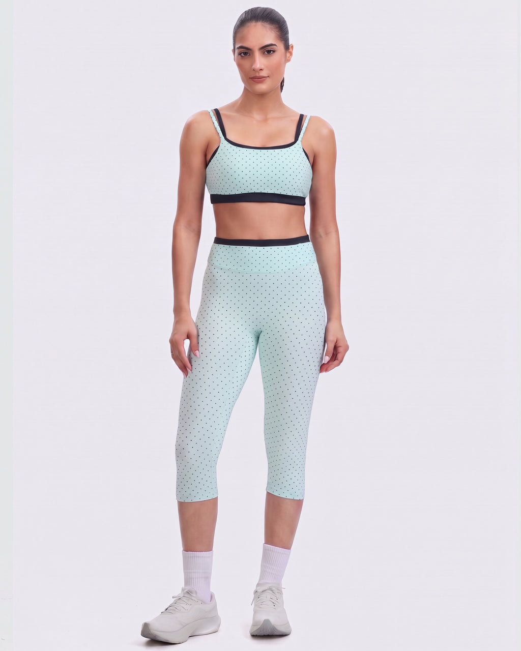 Aoxjox "Dual Core" 17" Capri Layered Waist Leggings
