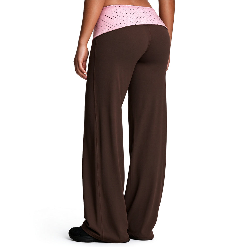 Aoxjox "Dual Core" Fold Over Waist Yoga Pants 31''/33''/35''