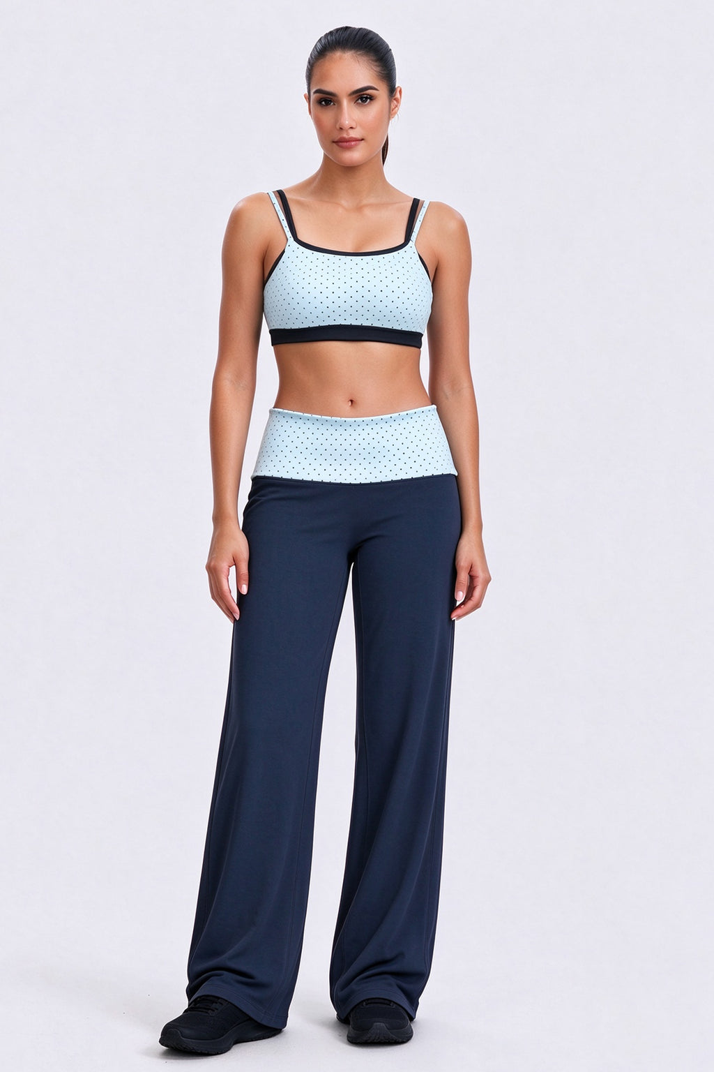 Aoxjox "Dual Core" Fold Over Waist Yoga Pants 31''/33''/35''