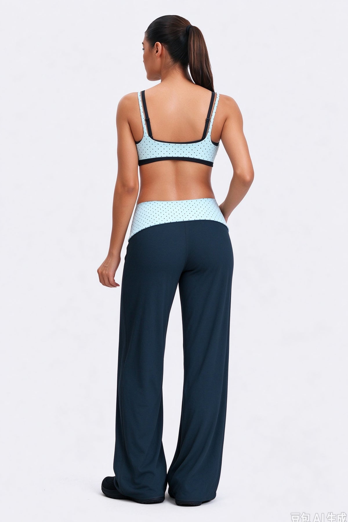 Aoxjox "Dual Core" Fold Over Waist Yoga Pants 31''/33''/35''