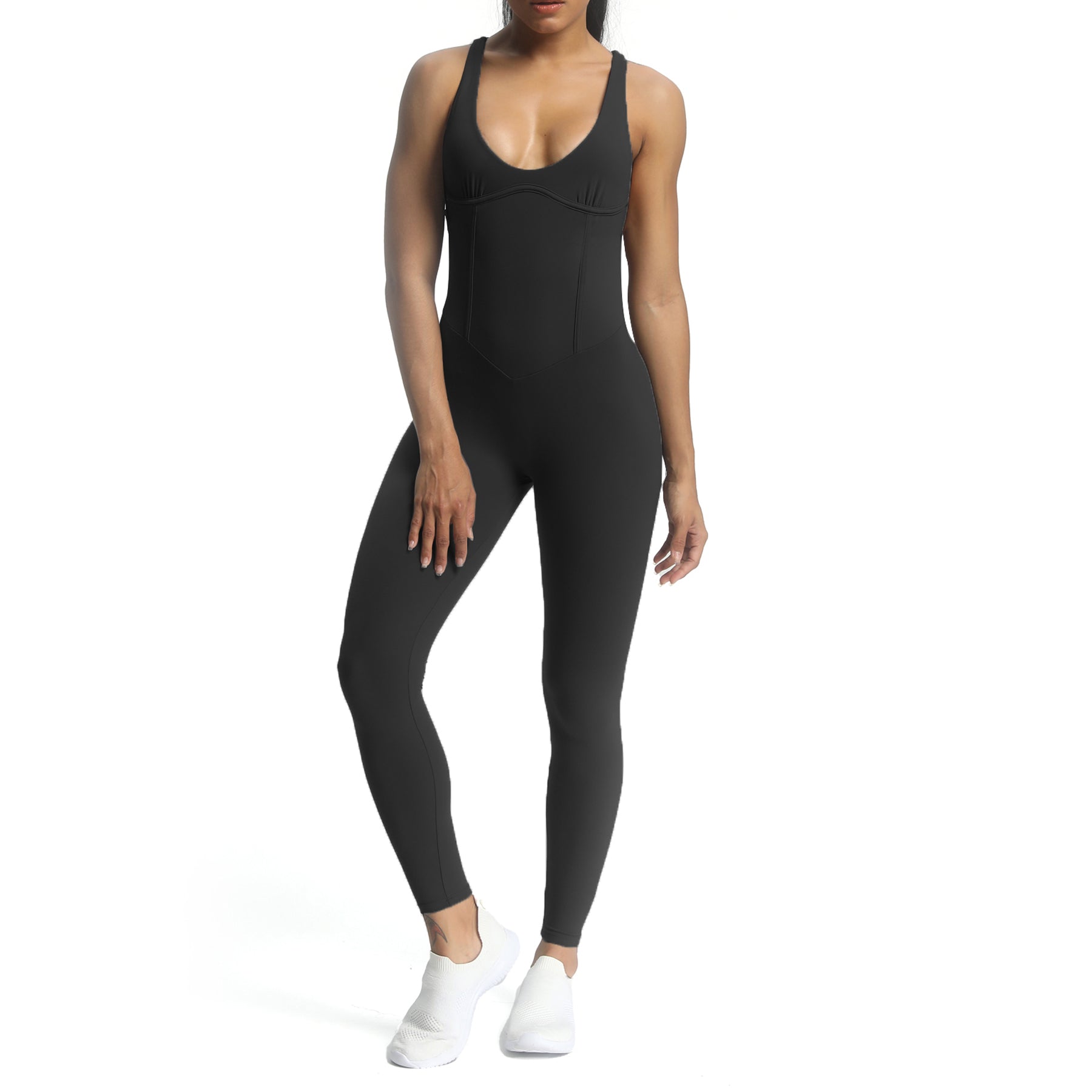 Aoxjox "Brooke"  Open Back Full Bodysuit