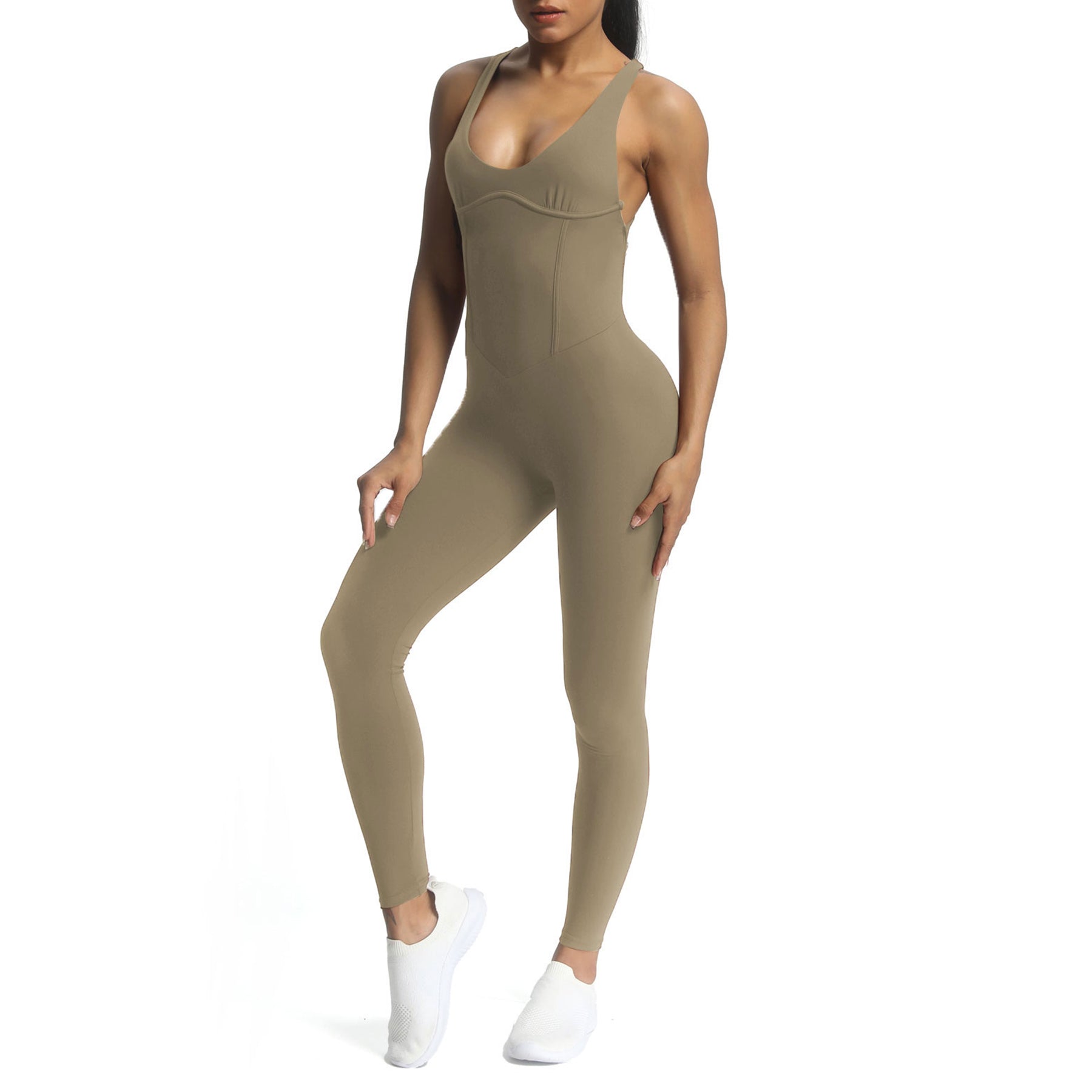 Aoxjox "Brooke"  Open Back Full Bodysuit