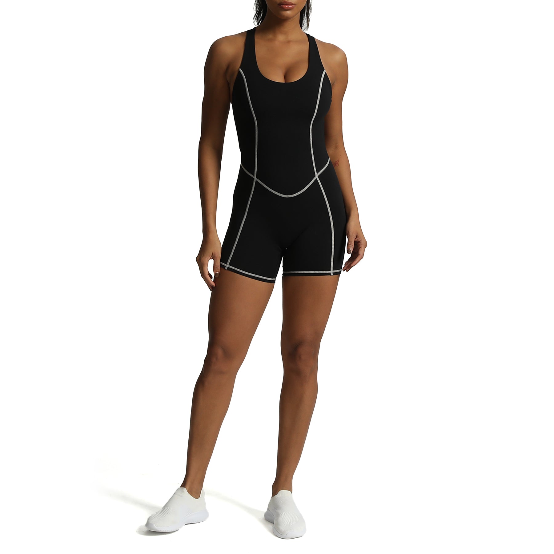 Aoxjox "Lexi Lined" Adjustable Shorts Bodysuit