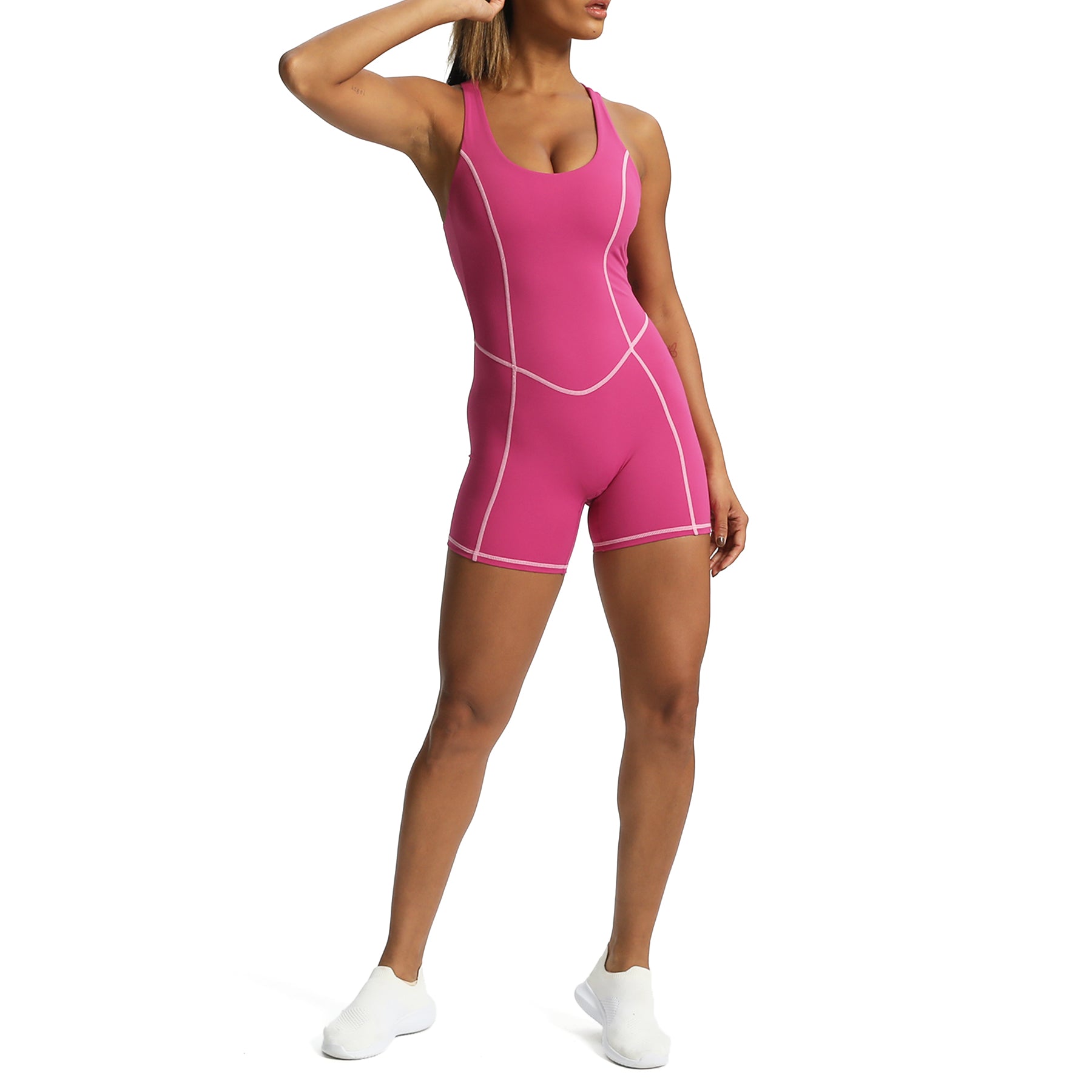 Aoxjox "Lexi Lined" Adjustable Shorts Bodysuit