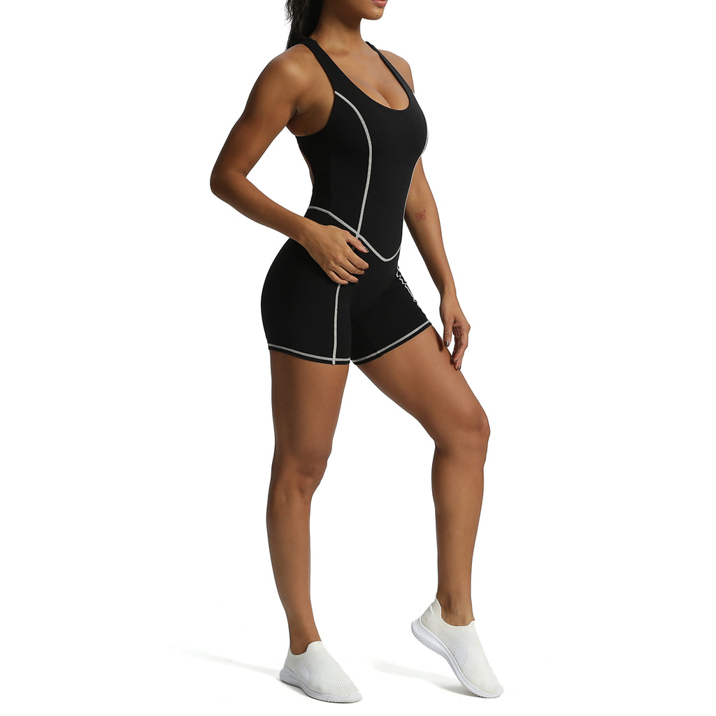 Aoxjox "Lexi Lined" Adjustable Shorts Bodysuit