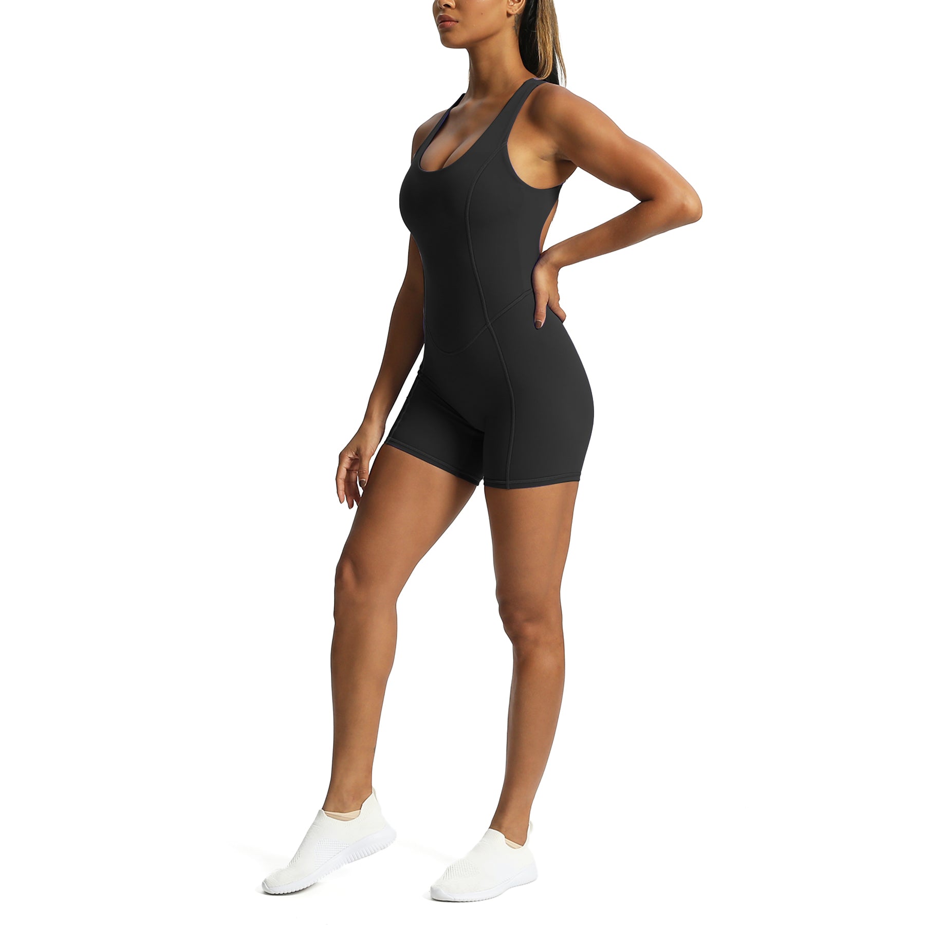Aoxjox "Lexi Lined" Adjustable Shorts Bodysuit