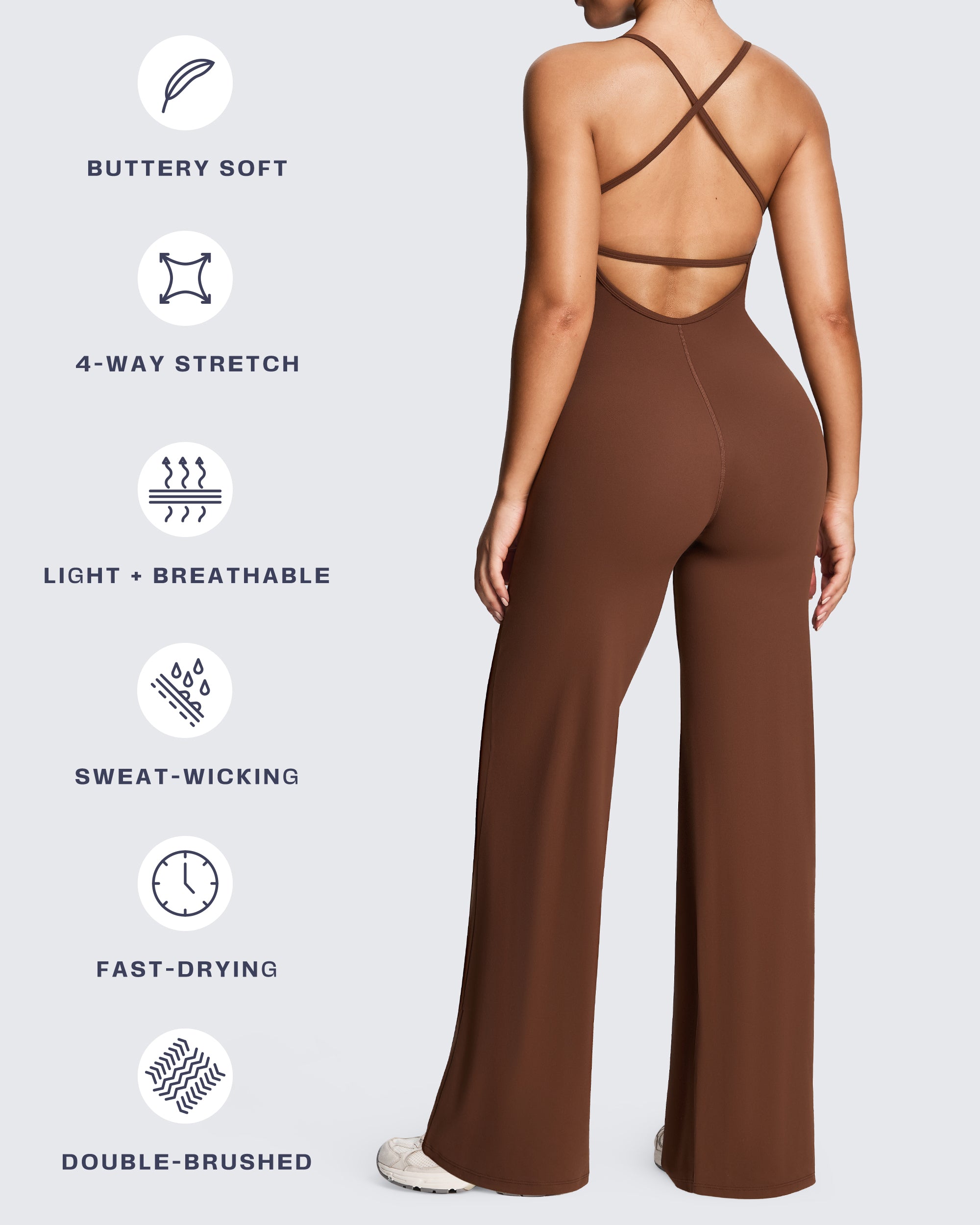 Aoxjox “Athlenza” Straight Leg Jumpsuit