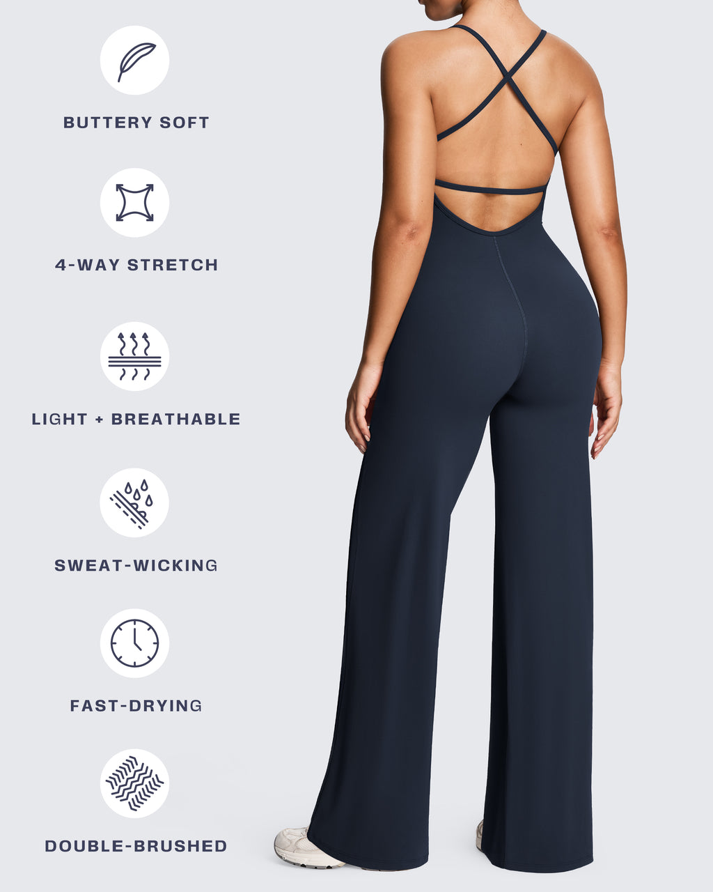 Aoxjox “Athlenza” Straight Leg Jumpsuit
