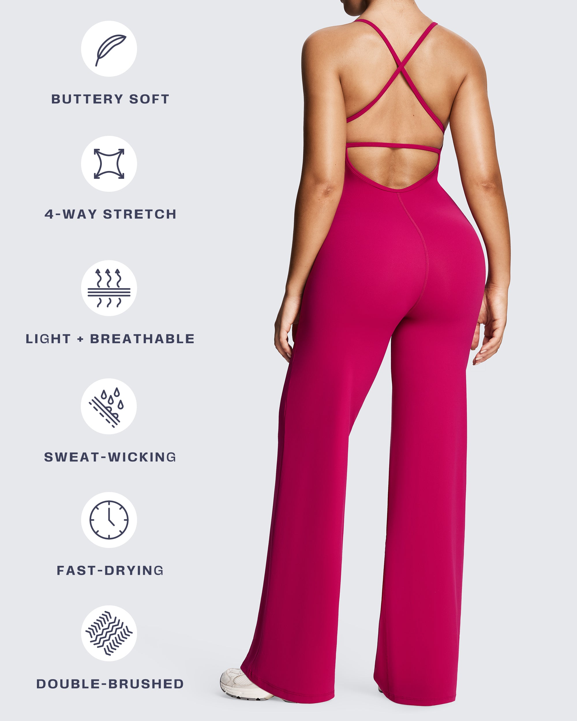 Aoxjox “Athlenza” Straight Leg Jumpsuit