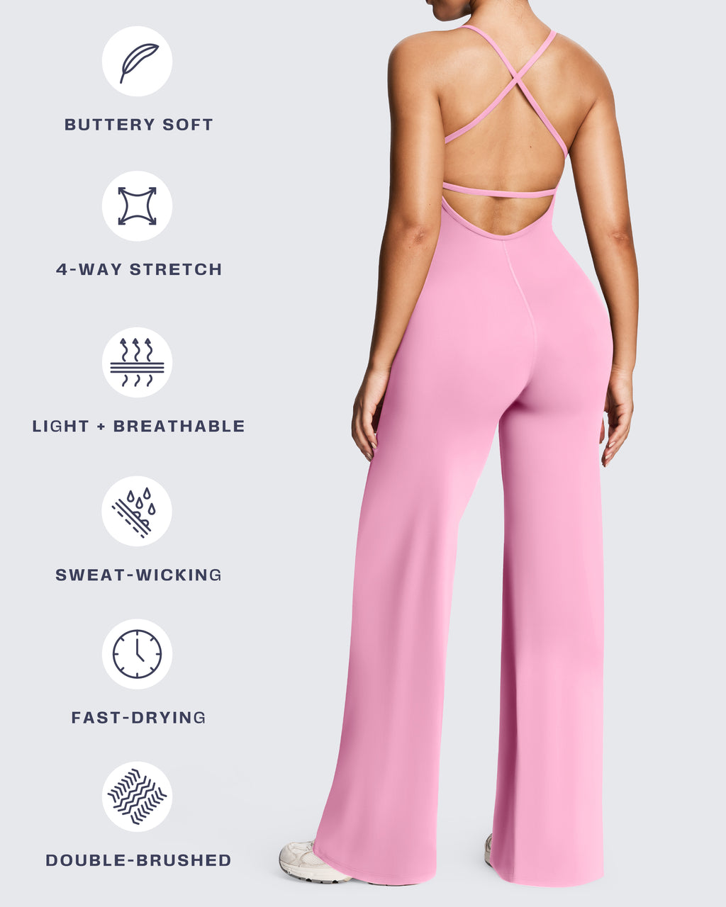 Aoxjox “Athlenza” Straight Leg Jumpsuit