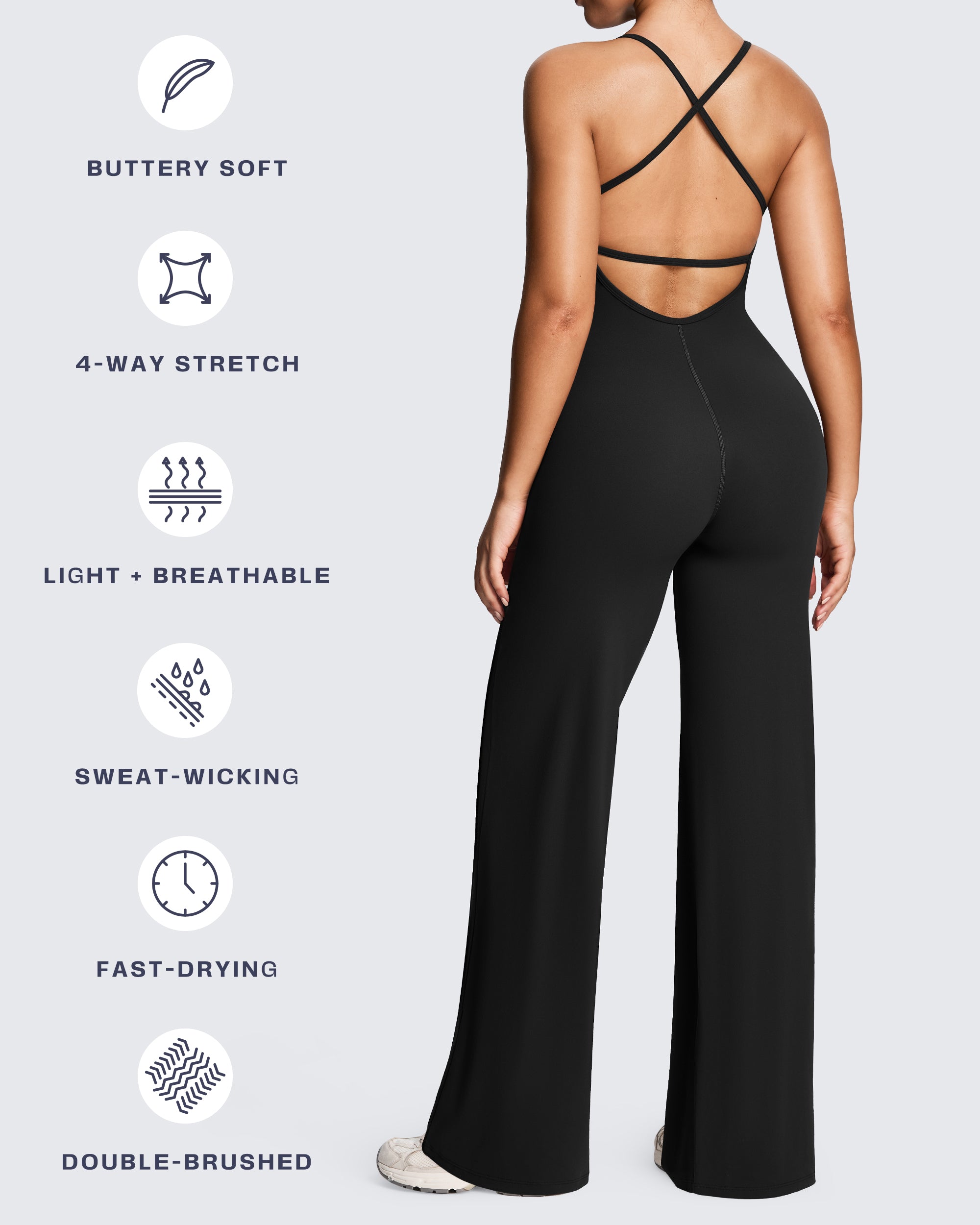 Aoxjox “Athlenza” Straight Leg Jumpsuit