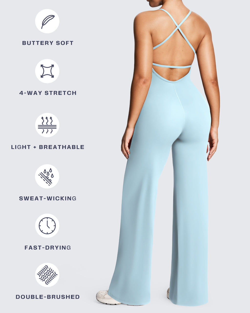 Aoxjox “Athlenza” Straight Leg Jumpsuit