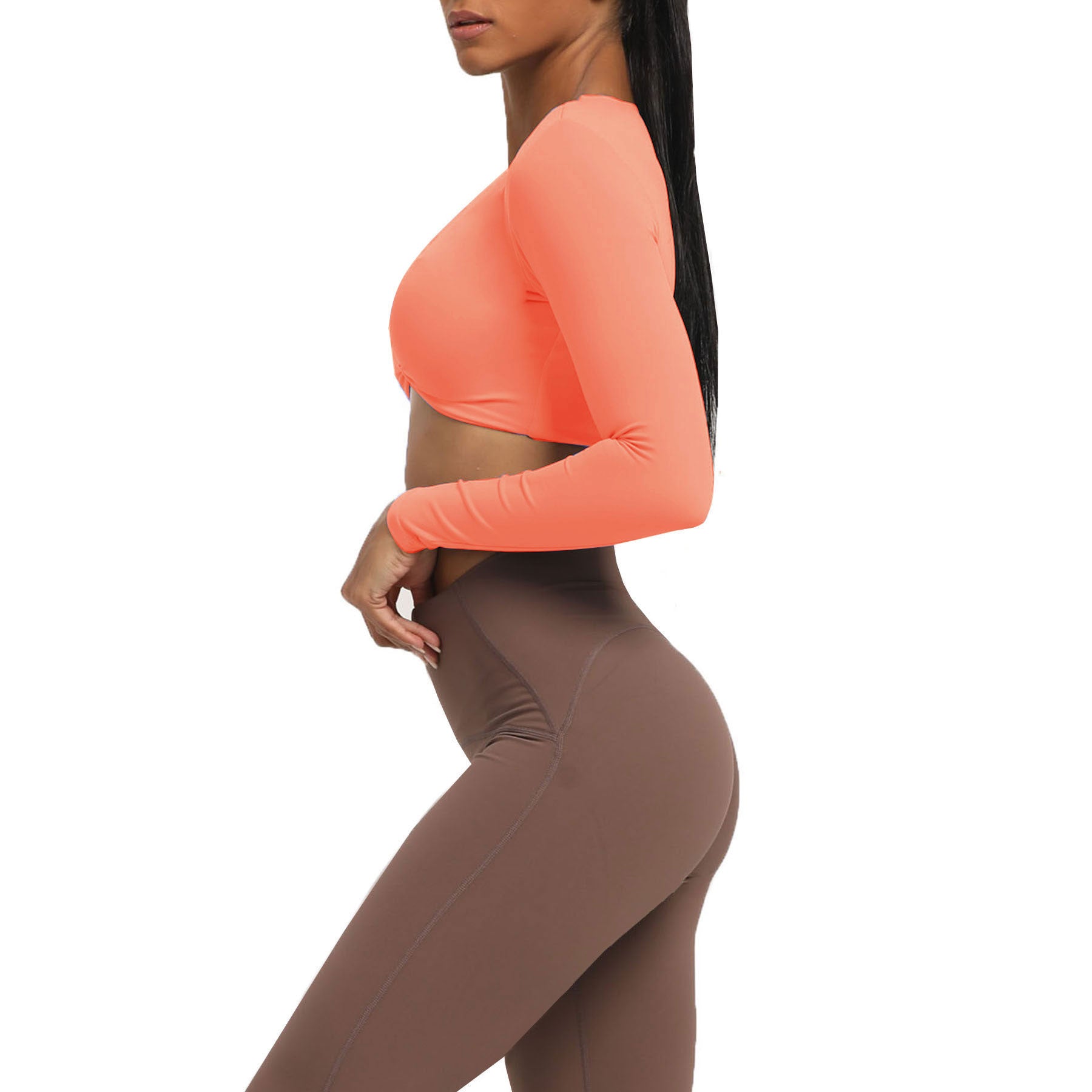 Aoxjox Deep V long-sleeved top
