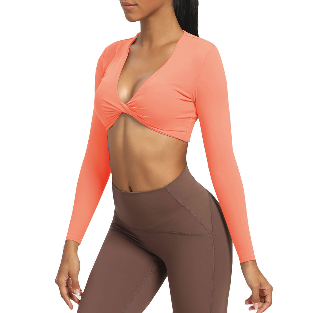 Aoxjox Deep V long-sleeved top