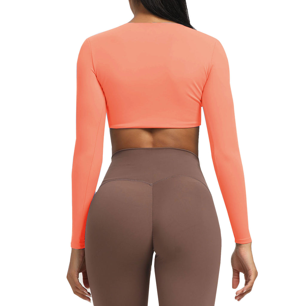 Aoxjox Deep V long-sleeved top