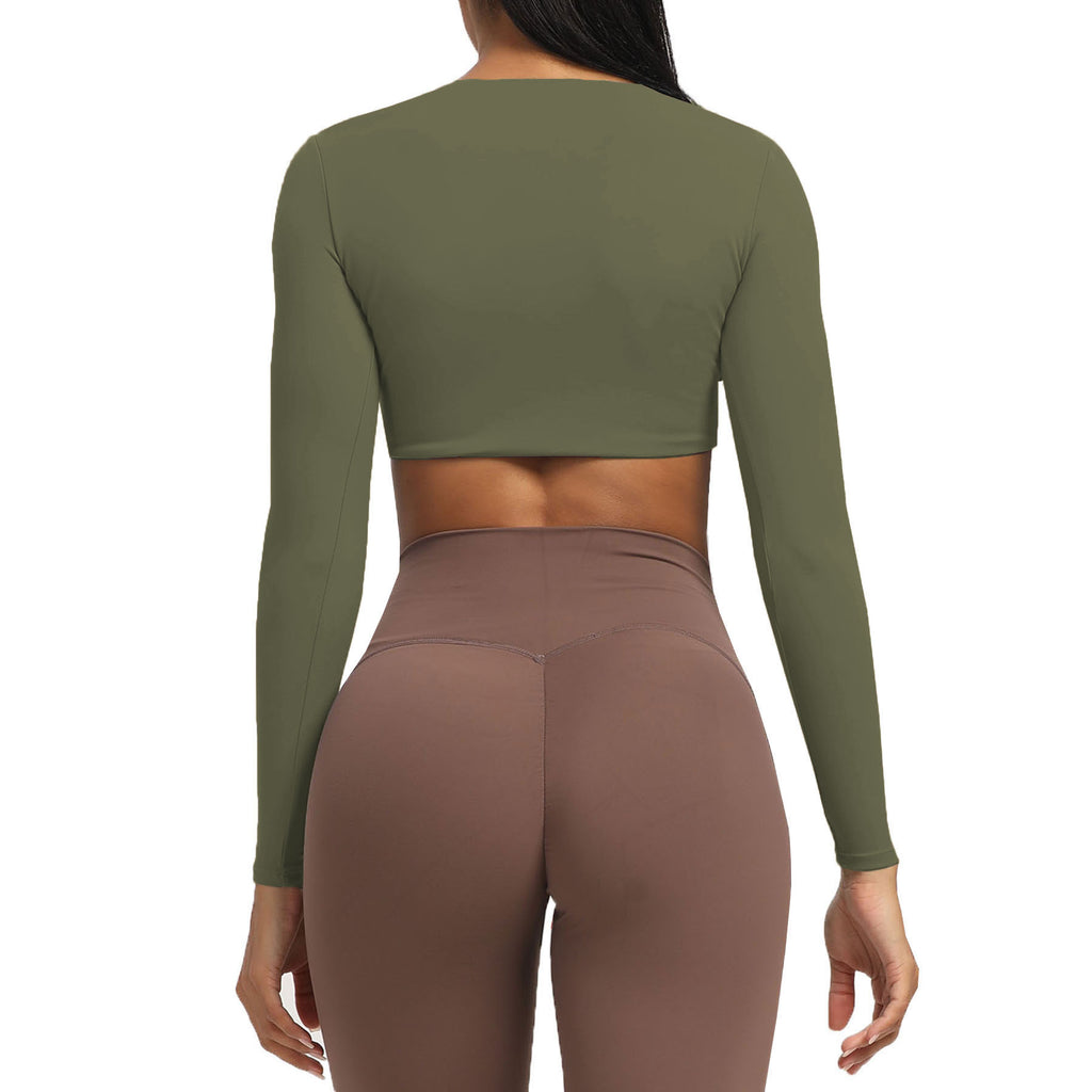 Aoxjox Deep V long-sleeved top