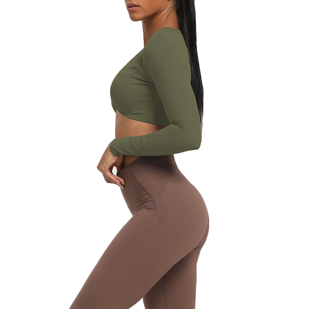 Aoxjox Deep V long-sleeved top