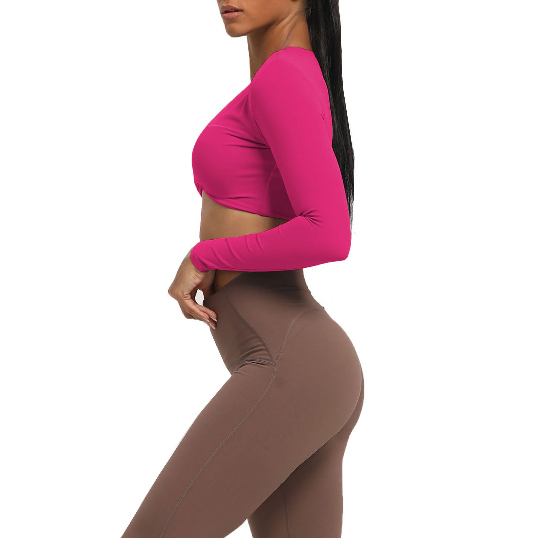Aoxjox Deep V long-sleeved top