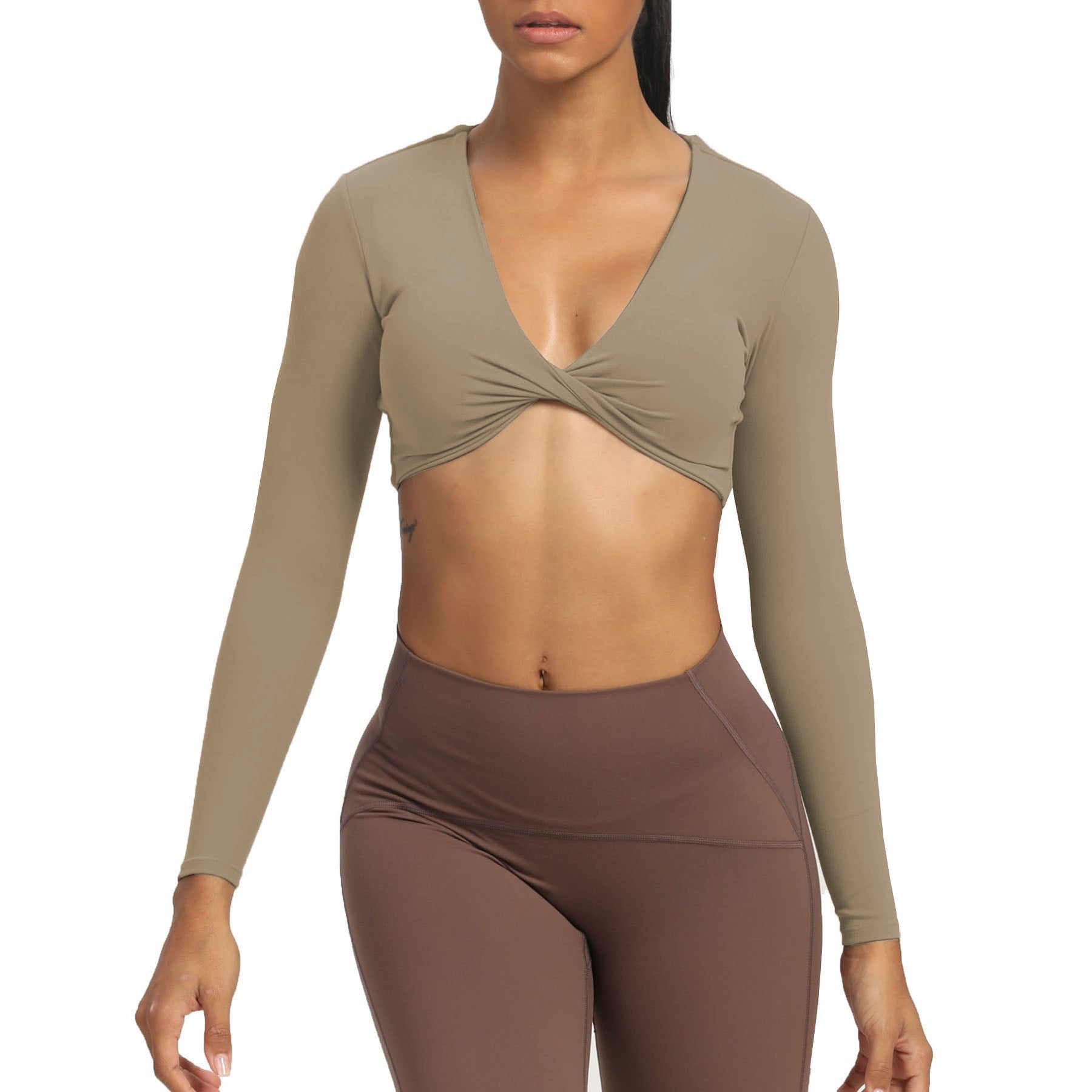 Aoxjox Deep V long-sleeved top (CONT'D)
