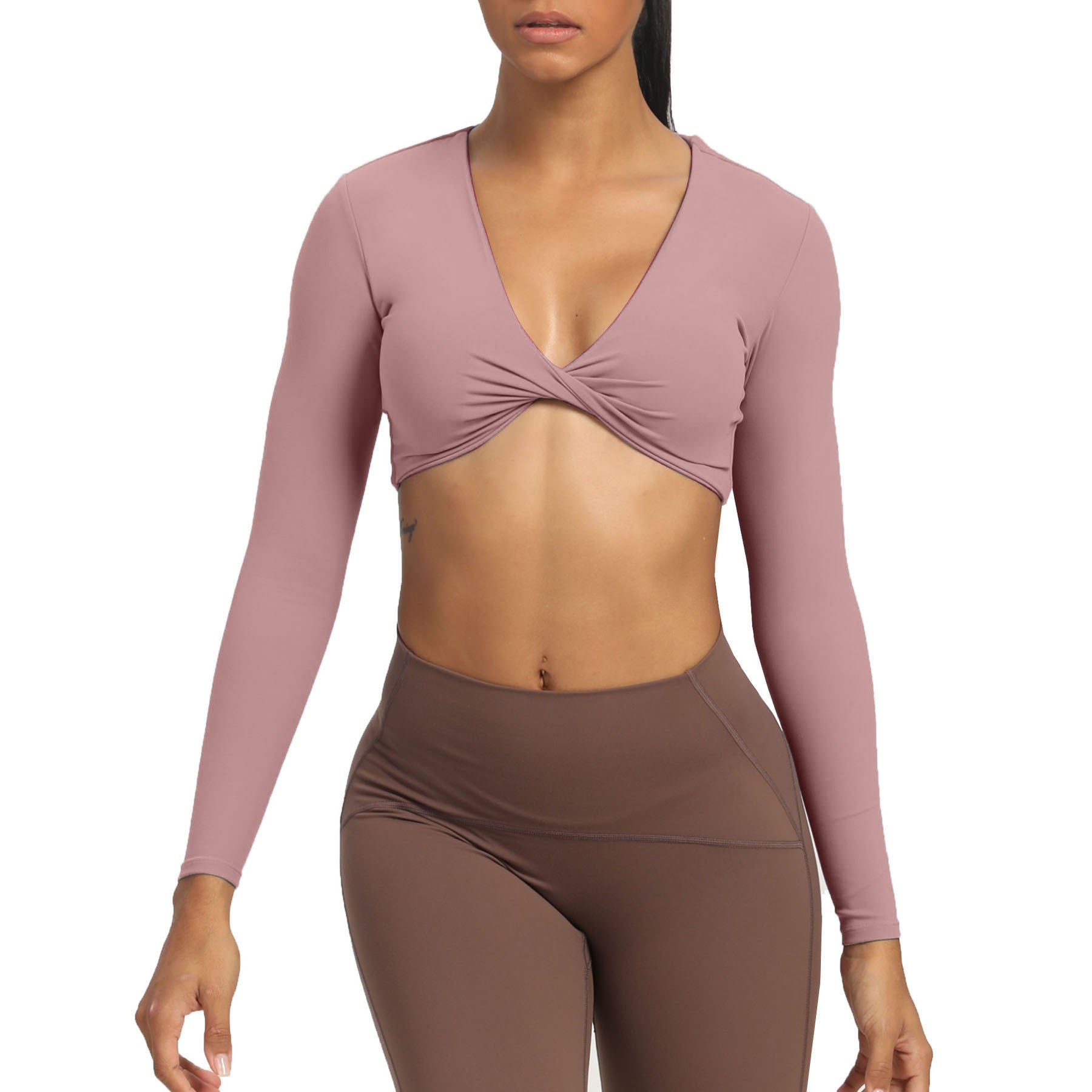 Aoxjox Deep V long-sleeved top (CONT'D)