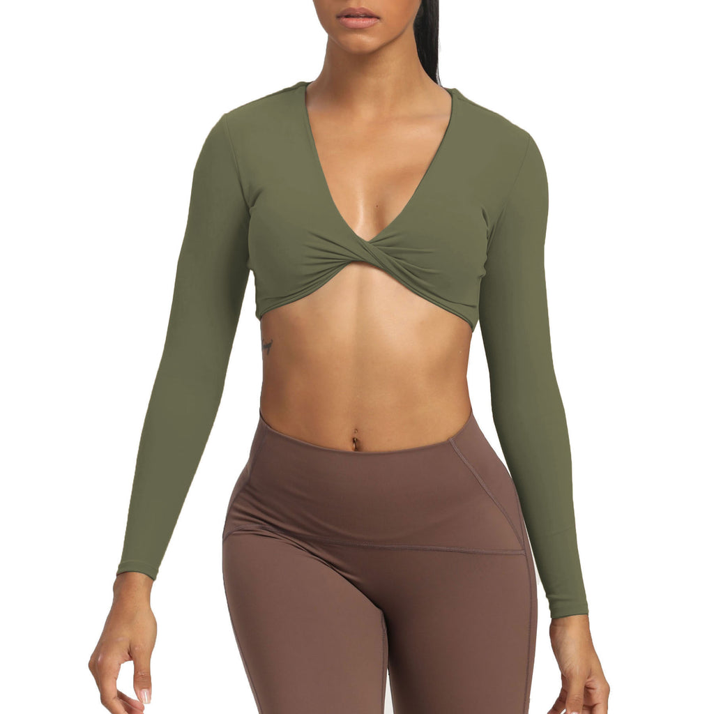 Aoxjox Deep V long-sleeved top